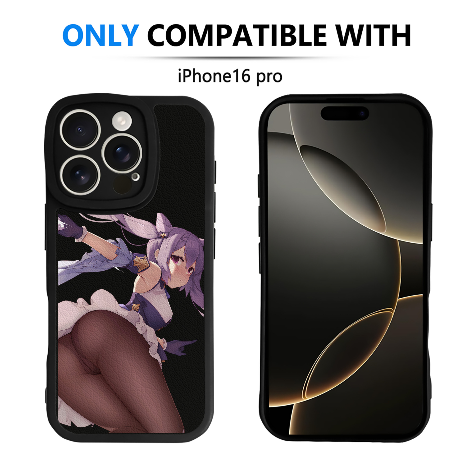 げんし神 刻晴 こくせい genshin Kokusei 【iPhone 16シリーズ対応】シリコンスマホケース（レザー調） 材質：シリコン